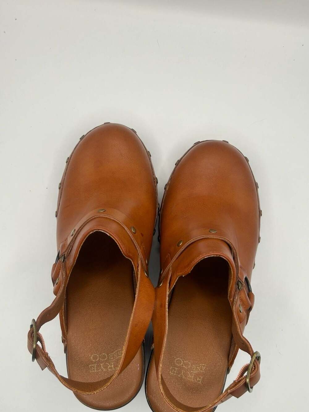 Frye and Co. Tabry Brown Clog Sandals Size 5.5M